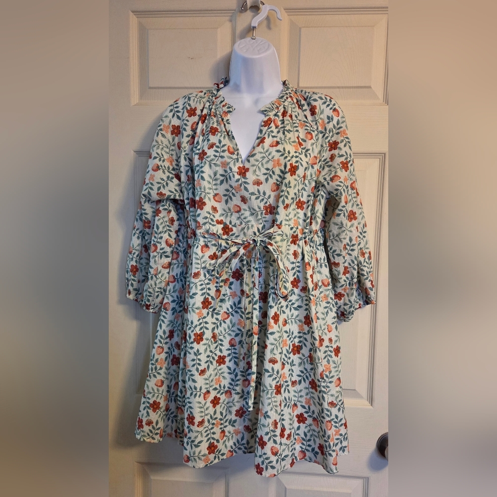 Draper James Kellie Babydoll Dress in "Strawberry Field" print, Medium
